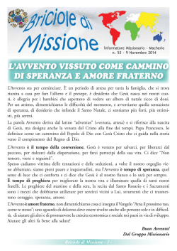 Briciole di Missione - Parrocchia e Oratorio Macherio