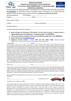 Iscrizione Camminata 11 km