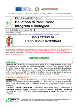 Bollettino tecnico n. 35 del 05 novembre 2014