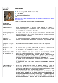 CV formato europeo - Ordine degli Psicologi della Lombardia