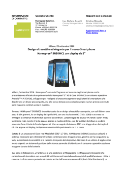 Design ultrasottile ed elegante per il nuovo Smartphone