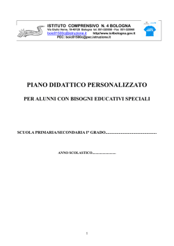 PDP BES - Istituto Comprensivo 4 Bologna