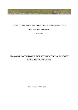 Piano annuale inclusione - Istituto Nautico Ortona