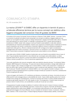 COMUNICATO STAMPA