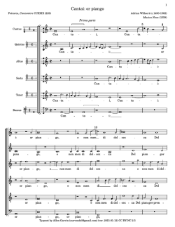 Cantai: or piango