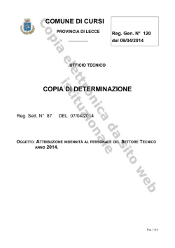 N. 120 del 09/04/2014, SETTORE TECNICO