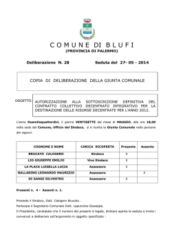 AUTORIZZAZ. SOTTOSCR. DEFIN. CONTRATTO CDI ANNO 2012