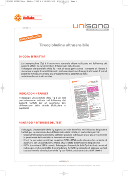Tireoglobulina ultrasensibile Miglioramento della