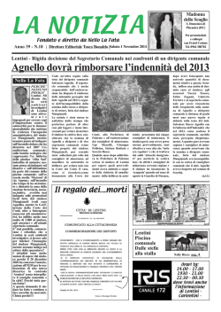 la Notizia,sabato 1 Nov.2014