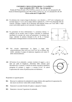 Anno Accademico 2013 &ndash; 2014 &ndash; Ing. Aerospaziale Esa