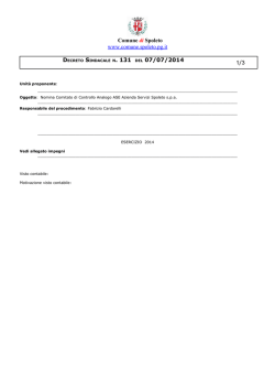 CITTÀ DI SPOLETO - Comune di Spoleto