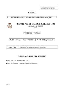 File: Determina n.588 - Comune di Salice Salentino