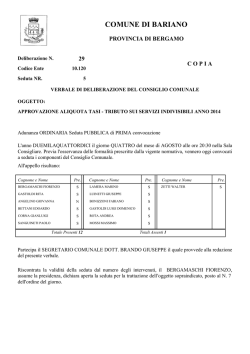 Apri la delibera con la Tasi e il verbale della riunione
