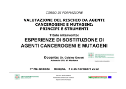 Sostituzione cancerogeni e mutageni