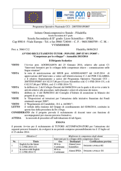 Bando tutor accompagnatori C1 Dublino