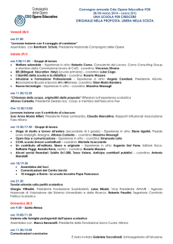 Convegno annuale Cdo Opere Educative FOE UNA SCUOLA PER