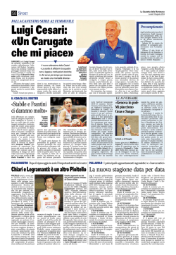 Luigi Cesari: &laquo;Un Carugate che mi piace&raquo;