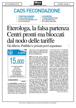 Etcrologa, la falsa partenza Centri pronti ma bloccati dal nodo delle