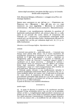 Azione degli ascendenti, introdotta dal dlgs 154/13: la