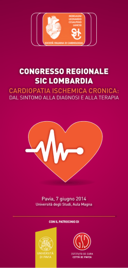 Programma - Universit&agrave; degli studi di Pavia