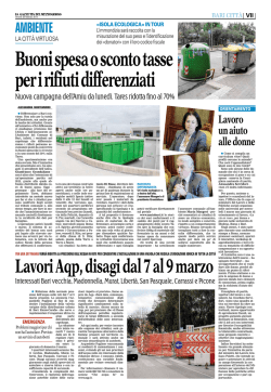 Buoni spesa o sconto tasse per i rifiuti differenziati