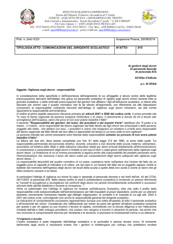 Si ricorda che, a norma di legge, recepita dal