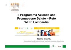 Il Programma Aziende che Promuovono Salute &ndash; Rete WHP