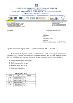 convocazione urgente dei CdC alunni