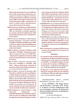 D.G.R. n. 123 del 30.01.2014 pubblicata sul BUR n. 4 del 16.02.2014.