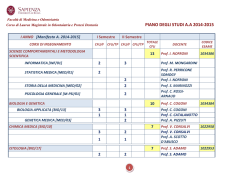 I anno [relativo al Manifesto 2014-2015] - Sapienza