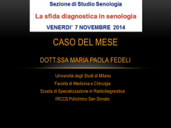 Novembre 2014 - Sezione di Senologia