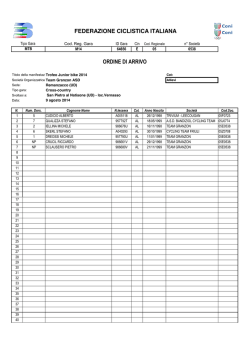 13&deg;prova vernasso