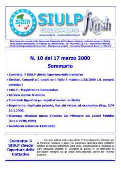 N. 10 del 17 marzo 2000 Sommario