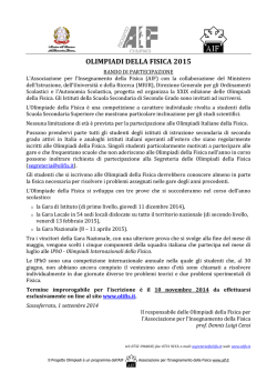 qui - Olimpiadi Italiane di Fisica