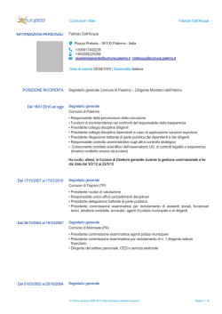 Curriculum Vitae - Comune di Palermo