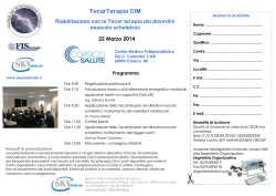 TecarTerapia CIM - Disponibile il calendario corsi 2014