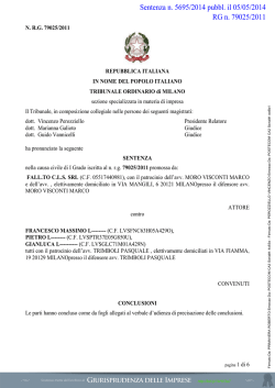 scarica la sentenza - Giurisprudenza delle imprese