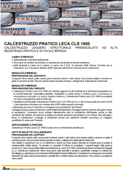 CALCESTRUZZO PRATICO LECA CLS 1600