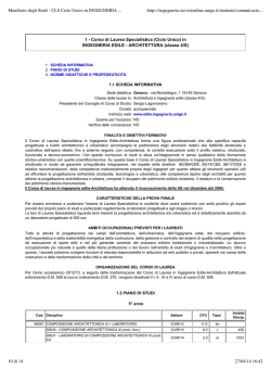 Manifesto degli Studi - CLS Ciclo Unico in INGEGNERIA