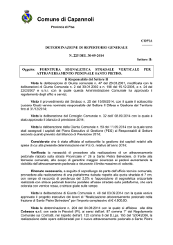 Determinazione n. 225 del 30.09.2014