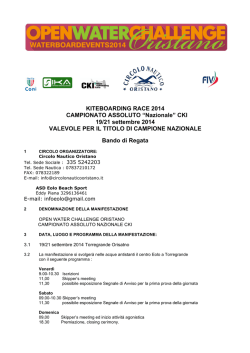 KITEBOARDING RACE 2014 CAMPIONATO ASSOLUTO &ldquo;Nazionale&rdquo;
