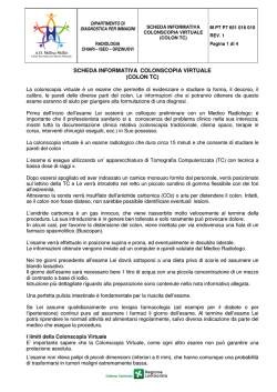SCHEDA INFORMATIVA COLONSCOPIA VIRTUALE (COLON TC)