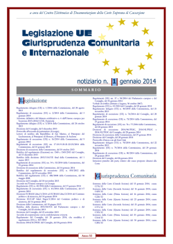NotiziarioUE_2014_01 - Corte di Cassazione
