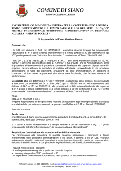 Avviso pubblico - Comune Di Siano