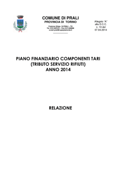 PIANO FINANZIARIO COMPONENTI TARI