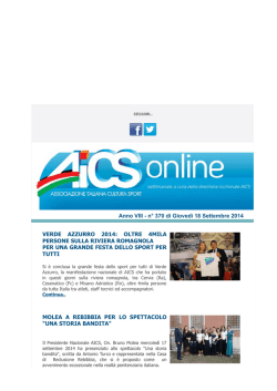 AICS ON LINE N° 370 del 18/09/2014
