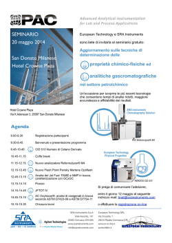 agenda invito seminario - SRA Instruments Italia S.r.l.
