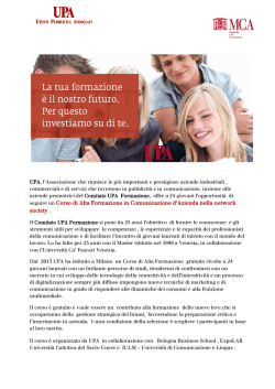 seguire un Corso di Alta Formazione in Comunicazione d