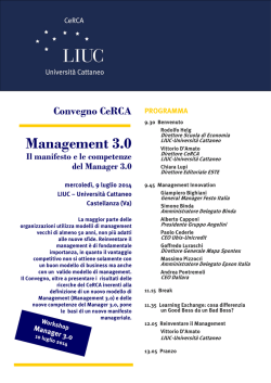 Management 3.0 - Università Carlo Cattaneo
