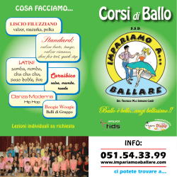 Scarica il volantino - impariamo a ballare
